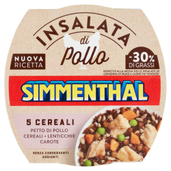 САЛАТА С ПИЛЕ, ЛЕЩА И СЕМЕНА SIMMENTHAL 5 CEREALI, КОНСЕРВА 160 Г