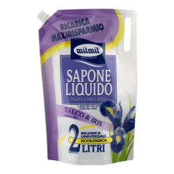 ТЕЧЕН САПУН MILMIL TALCO&IRIS ПЪЛНИТЕЛ ECO PACK, 2 Л
