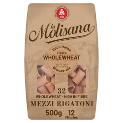 ПЪЛНОЗЪРНЕСТА ПАСТА LA MOLISANA MEZZI RIGATONI №32, 500 Г