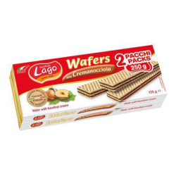 ВАФЛИ С ЛЕШНИКОВ КРЕМ LAGO CREMA NOCCIOLA, 2x125 Г