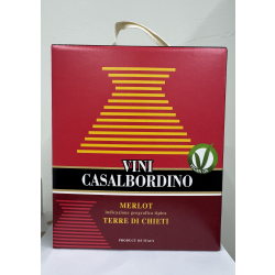 ЧЕРВЕНО ВИНО МЕРЛО CASALBORDINO 3Л БЕГ-ИН-БОКС