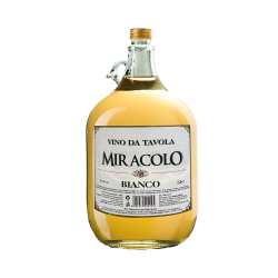 БЯЛО ВИНО МИРАКОЛО 5 Л, СТЪКЛЕНА ДАМАДЖАНА