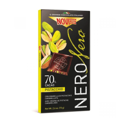 ЧЕРЕН ШОКОЛАД NOVI NERO 75% KAKAO С ШАМФЪСТЪК 75 Г