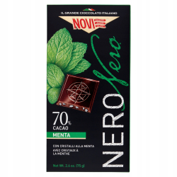 ЧЕРЕН ШОКОЛАД NOVI NERO 70% КАКАО С МЕНТА 75 Г