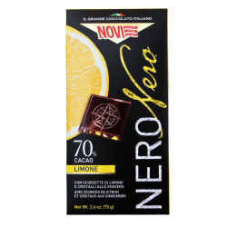 ЧЕРЕН ШОКОЛАД NOVI NERO 70% КАКАО С ЛИМОН И ДЖИНДЖИФИЛ 75 Г