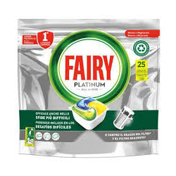 ТАБЛЕТКИ ЗА СЪДОМИЯЛНА FAIRY PLATINUM ALL IN ONE LIMONE, 25 БР