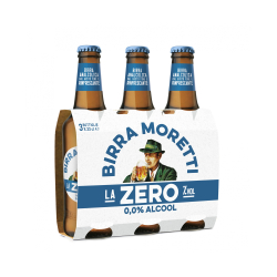 БЕЗАЛКОХОЛНА БИРА MORETTI ZERO 3x330 МЛ Vol.0°