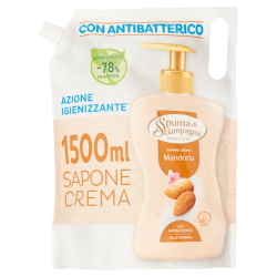 ТЕЧЕН САПУН SPUMA DI SCIAMPAGNA CREMA MANDORLA/BURRO DI KARITE, ПЪЛНИТЕЛ 1.5 Л