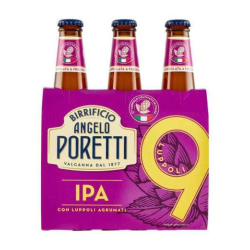 БИРА PORETTI 9 LUPPOLI /ДЕВЕТ ВИДА ХМЕЛ/ 3X330 МЛ, Vol.5,9°