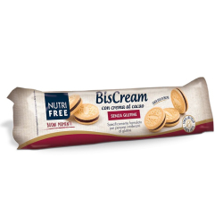 БИСКВИТИ NUTRIFREE BISCREAM С КРЕМ КАКАО 125 Г