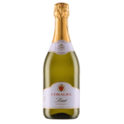 ИТАЛИАНСКО ПЕНЛИВО БЯЛО ВИНО CORALBA BRUT, СУХО 750 МЛ