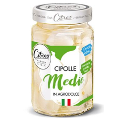 БЕЛИ ЛУКЧЕТА CITRES CIPOLLE MEDIE С ОЦЕТ, СТЪКЛО 290 Г