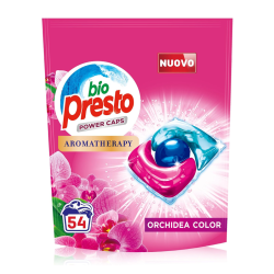 КАПСУЛИ ЗА ПРАНЕ BIO PRESTO POWER COLOR, 54 БР