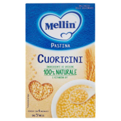 ПАСТА ЗА ДЕЦА MELLIN CUORICINI, КУТИЯ 320 Г