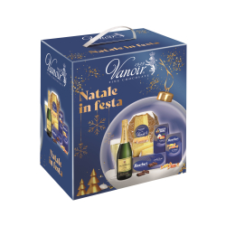 ПОДАРЪЧНА КУТИЯ NATALE IN FESTA PANDORO VANOIR - СИНЯ /5 ПРОДУКТА/