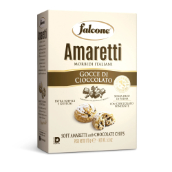 БИСКВИТИ FALCONE AMARETTI GOCCE DI CIOCCOLATO 170 Г