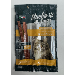 ЗАКУСКА/ПРЪЧКИ ЗА КОТКИ MUCHO AMOR FRESH STICKS VITELLO 15 Г