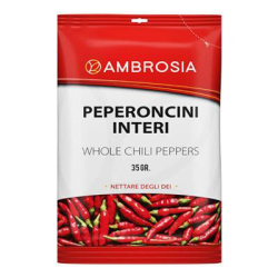 ЧИЛИ ЧУШЛЕТА AMBROSIA PEPERONCINI INTERI В ПЛИК 35 Г