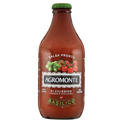 ДОМАТЕН СОС ОТ ЧЕРИ ДОМАТИ AGROMONTE BASILICO, СТЪКЛО 330 Г