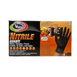 ДОМАКИНСКИ НИТРИЛНИ РЪКАВИЦИ VAPA GUANTI ЧЕРНИ-S, 3.5Г, 100 БР