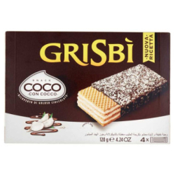 ВАФЛИ GRISBI COCCO SNACK 4x30 Г