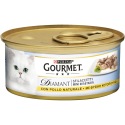 ХРАНА ЗА КОТКИ PURINA GOURMET DIAMANT С ПИЛЕШКО МЕСО, КОНСЕРВА 85 Г