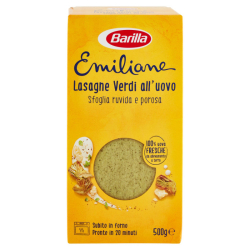 ПАСТА-КОРИ ЗА ЛАЗАНЯ BARILLA EMILIANE VERDI, 500 Г