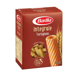 ПАСТА BARILLA TORTIGLIONI INTEGRALE, ПЪЛНОЗЪРНЕСТИ, 500 Г