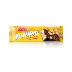 ШОКОЛАДОВ БАР NOVI С ЧЕРЕН И БЯЛ ШОКОЛАД И ПЕТ ВИДА ЗЪРНА 28Г