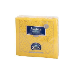 САЛФЕТКИ ZEN FAMILIARE, ЖЪЛТИ 1-ПЛ, 33х33 СМ