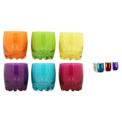 СТЪКЛЕНИ ЦВЕТНИ ЧАШИ FORME BASSE SYLVANA 290 МЛ, 6 БР