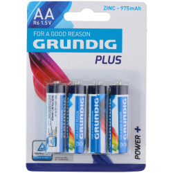 БАТЕРИИ GRUNDIG AA/R6 zinc 975mah, 4 БР