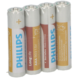 БАТЕРИИ PHILIPS R03/ААА, 4 БР