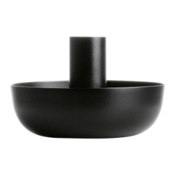 МЕТАЛЕН СВЕЩНИК GUSTA 12/8 СМ, ЧЕРЕН