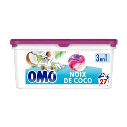 КАПСУЛИ ЗА ПРАНЕ OMO 3 В 1 NOIX DE COCO, КУТИЯ 27 БР