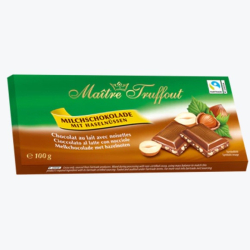 МЛЕЧЕН ШОКОЛАД С ЛЕШНИЦИ MAITRE TRUFFOUT 100 Г