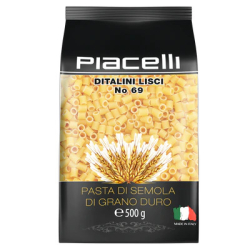 ПАСТА PIACELLI DITALINI LISCI №69, 500 Г