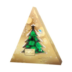 БОНБОНИ КОЛЕДНО ДРЪВЧЕ MAITRE С ЧЕРЕН ШОКОЛАД И МЕНТОВ ПЪЛНЕЖ 148 Г