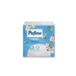 БЕЛИ САЛФЕТКИ PUFINA FINE 90 БР, 1-ПЛ