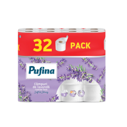 ТОАЛЕТНА ХАРТИЯ PUFINA LAVENDER FIELDS 32 БР, 3-ПЛ
